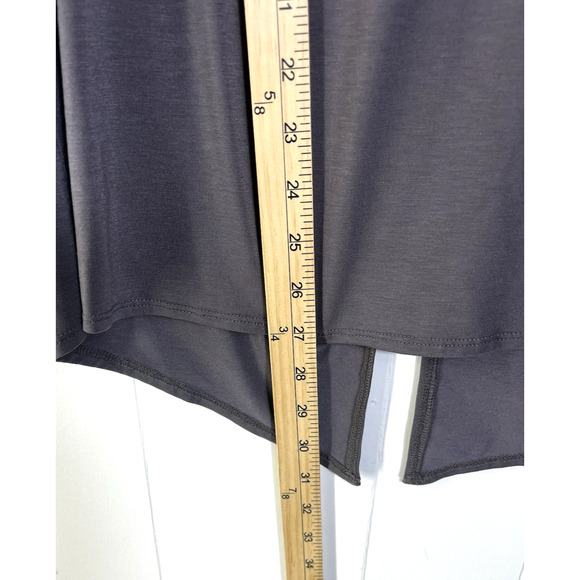 Athleta Split Back Essence Semi Fit Long Sleeve Top Gray Size Medium Activewear - Picture 5 of 12